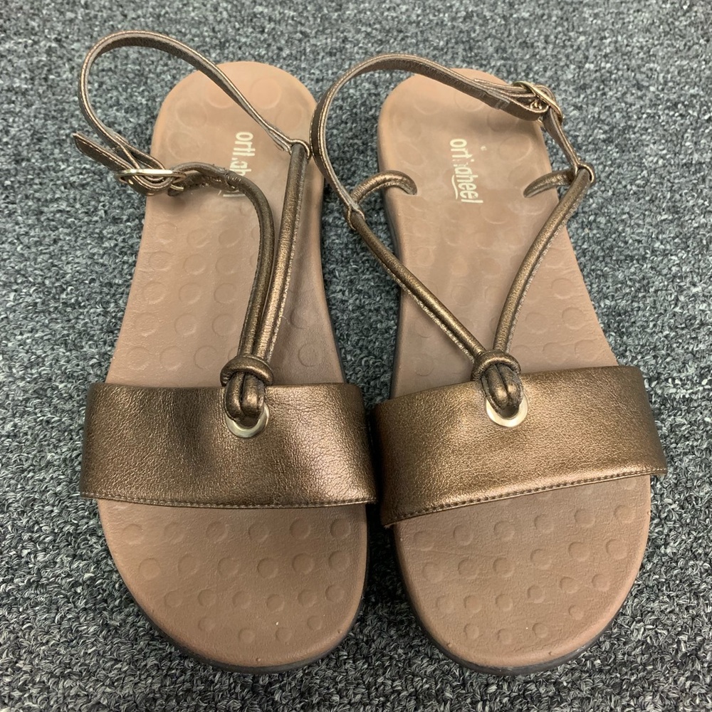 Bronze Orthoheel Mia Sandals (Slingback) Size 8